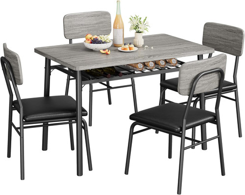 Stylish piece gray dining - stylish,